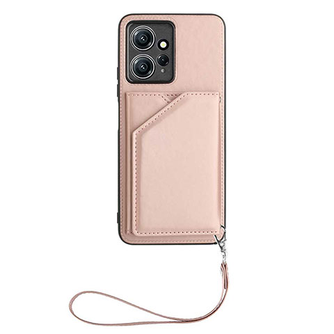 Custodia Lusso Pelle Cover YB2 per Xiaomi Redmi Note 12 4G Oro Rosa