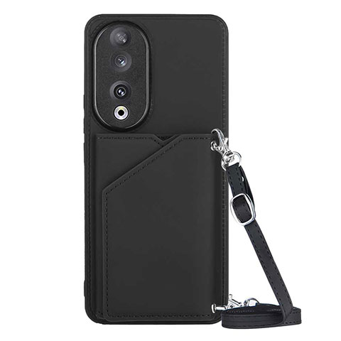 Custodia Lusso Pelle Cover YB3 per Huawei Honor 90 5G Nero