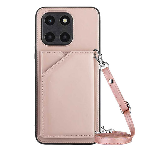 Custodia Lusso Pelle Cover YB3 per Huawei Honor X8b Oro Rosa