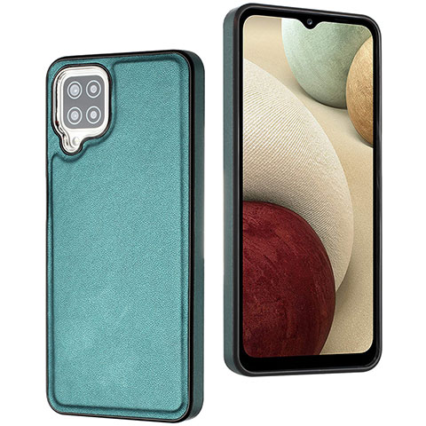 Custodia Lusso Pelle Cover YB3 per Samsung Galaxy A12 5G Verde