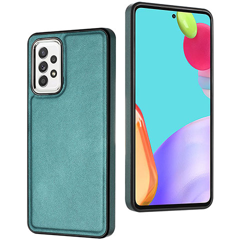 Custodia Lusso Pelle Cover YB3 per Samsung Galaxy A52 4G Verde