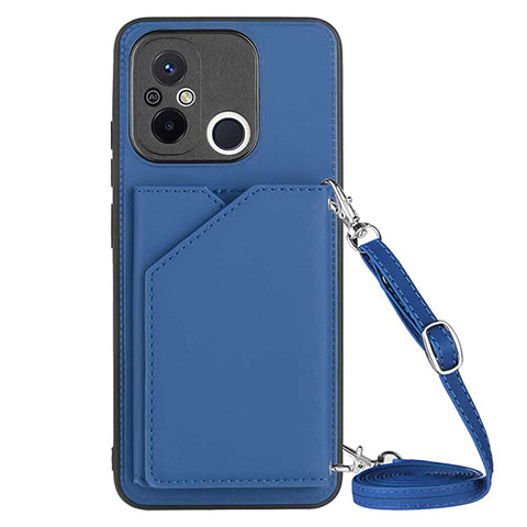 Custodia Lusso Pelle Cover YB3 per Xiaomi Redmi 11A 4G Blu