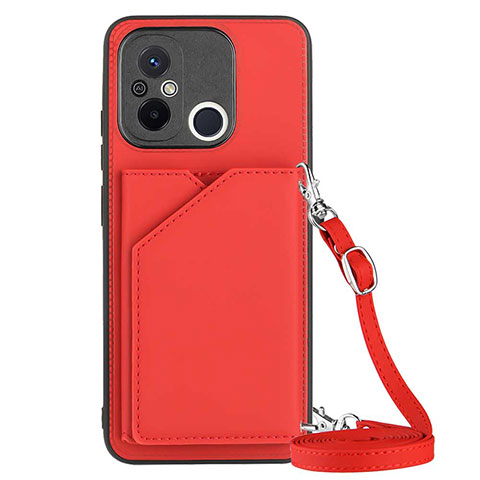 Custodia Lusso Pelle Cover YB3 per Xiaomi Redmi 12C 4G Rosso