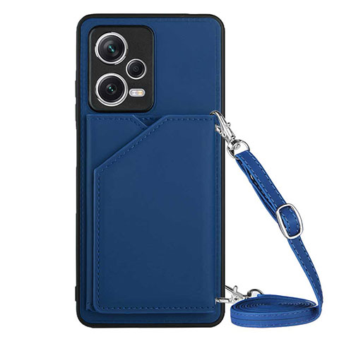 Custodia Lusso Pelle Cover YB3 per Xiaomi Redmi Note 12 Explorer Blu