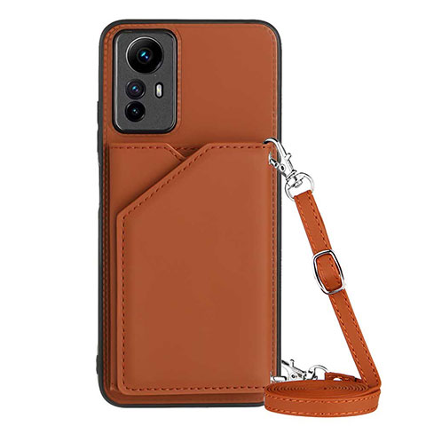 Custodia Lusso Pelle Cover YB3 per Xiaomi Redmi Note 12S Marrone