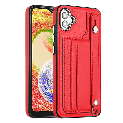 Custodia Lusso Pelle Cover YB4 per Samsung Galaxy A04 4G Rosso