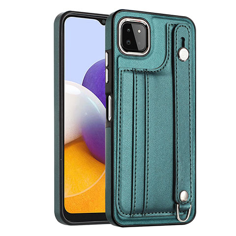 Custodia Lusso Pelle Cover YB4 per Samsung Galaxy A22 5G Verde