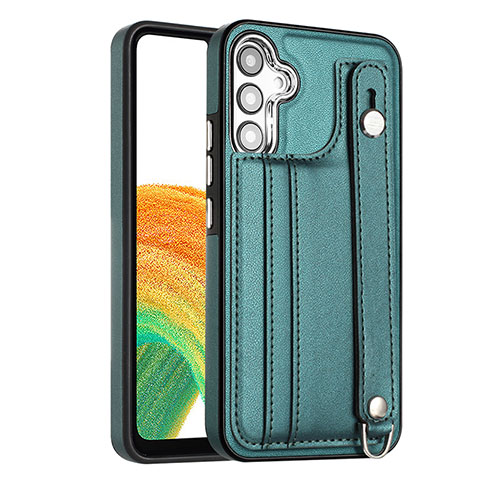 Custodia Lusso Pelle Cover YB4 per Samsung Galaxy Quantum4 5G Verde