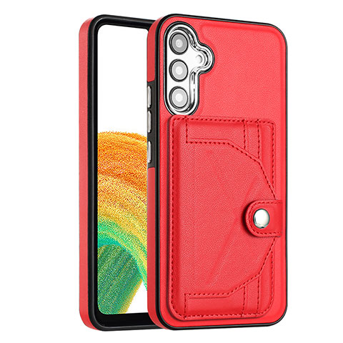 Custodia Lusso Pelle Cover YB5 per Samsung Galaxy A34 5G Rosso