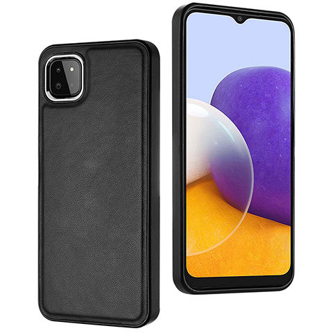 Custodia Lusso Pelle Cover YB6 per Samsung Galaxy A22 5G Nero