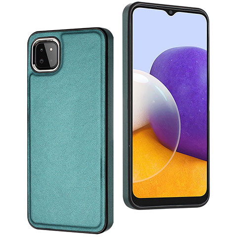 Custodia Lusso Pelle Cover YB6 per Samsung Galaxy A22 5G Verde