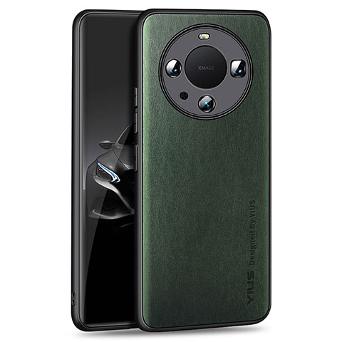 Custodia Lusso Pelle Cover YM1 per Huawei Mate 60 Verde