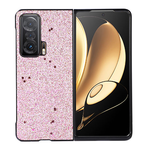 Custodia Lusso Pelle e Plastica Opaca Cover B03H per Huawei Honor Magic V 5G Oro Rosa