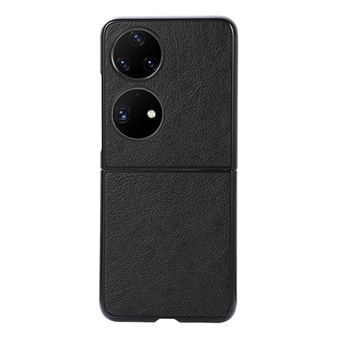 Custodia Lusso Pelle e Plastica Opaca Cover B06H per Huawei P50 Pocket Nero