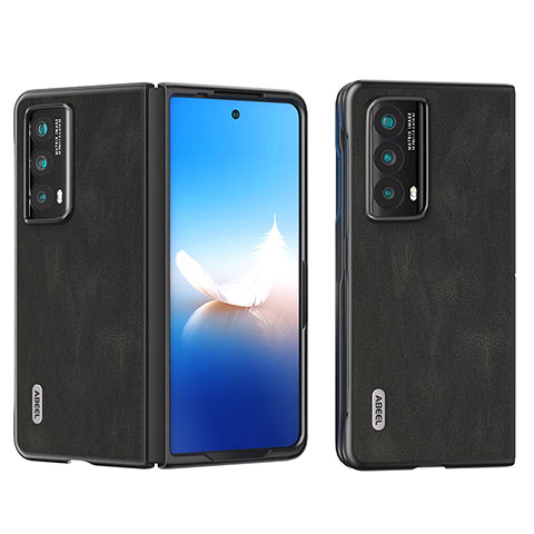 Custodia Lusso Pelle e Plastica Opaca Cover B08H per Huawei Honor Magic V2 5G Nero