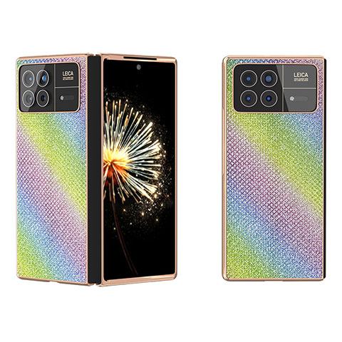 Custodia Lusso Pelle e Plastica Opaca Cover BH6 per Xiaomi Mix Fold 3 5G Multicolore