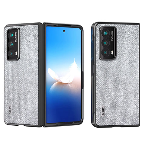 Custodia Lusso Pelle e Plastica Opaca Cover BH8 per Huawei Honor Magic Vs2 5G Grigio