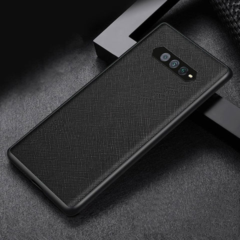 Custodia Lusso Pelle e Plastica Opaca Cover per Xiaomi Black Shark 4S 5G Nero