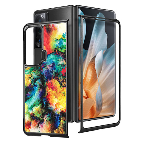 Custodia Lusso Pelle e Plastica Opaca Cover S09D per Huawei Honor Magic Vs 5G Multicolore