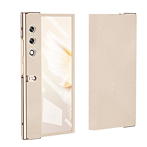 Custodia Lusso Pelle e Plastica Opaca Cover ZL2 per Huawei Honor V Purse 5G Oro