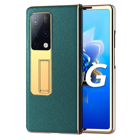 Custodia Lusso Pelle e Plastica Opaca Cover ZL3 per Huawei Mate X2 Verde