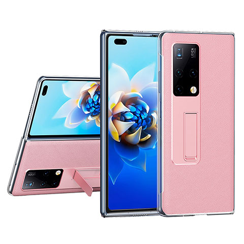 Custodia Lusso Pelle e Plastica Opaca Cover ZL4 per Huawei Mate X2 Rosa