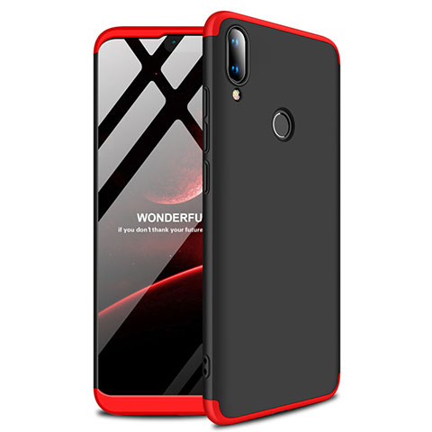 Custodia Plastica Rigida Cover Opaca A01 per Huawei Enjoy 9 Plus Rosso e Nero