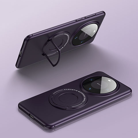 Custodia Plastica Rigida Cover Opaca con Mag-Safe Magnetic per Huawei Mate 60 Viola