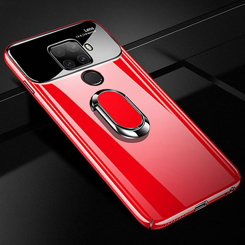 Custodia Plastica Rigida Cover Opaca con Magnetico Anello Supporto A01 per Huawei Mate 30 Lite Rosso