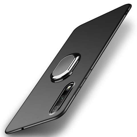 Custodia Plastica Rigida Cover Opaca con Magnetico Anello Supporto A01 per Huawei P Smart Z (2019) Nero