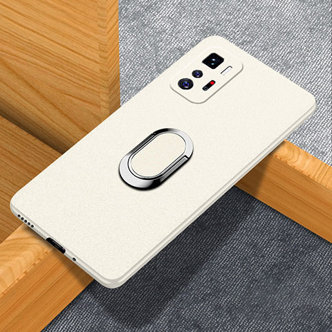 Custodia Plastica Rigida Cover Opaca con Magnetico Anello Supporto per Xiaomi Poco X3 GT 5G Bianco