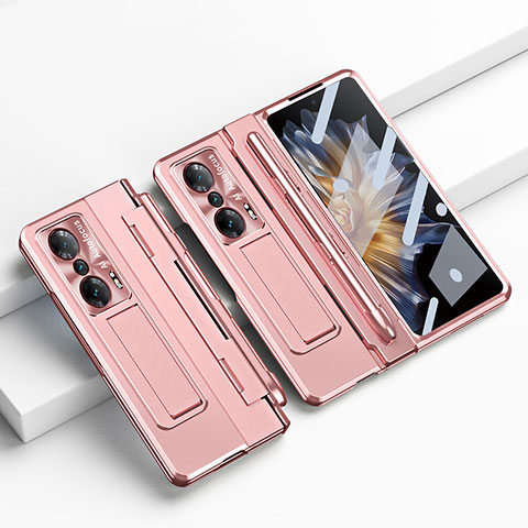 Custodia Plastica Rigida Cover Opaca con Supporto ZL1 per Huawei Honor Magic Vs 5G Oro Rosa