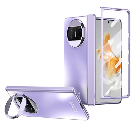 Custodia Plastica Rigida Cover Opaca con Supporto ZL1 per Huawei Mate X5 Viola