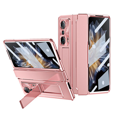 Custodia Plastica Rigida Cover Opaca con Supporto ZL2 per Huawei Honor Magic Vs 5G Oro Rosa