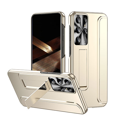 Custodia Plastica Rigida Cover Opaca con Supporto ZL2 per Samsung Galaxy S24 Ultra 5G Oro