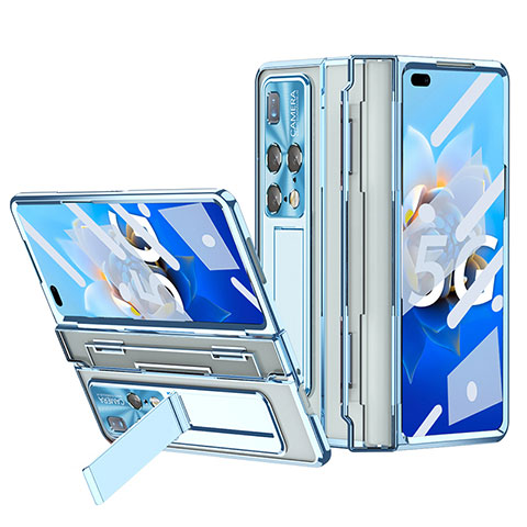 Custodia Plastica Rigida Cover Opaca con Supporto ZL3 per Huawei Mate X2 Blu