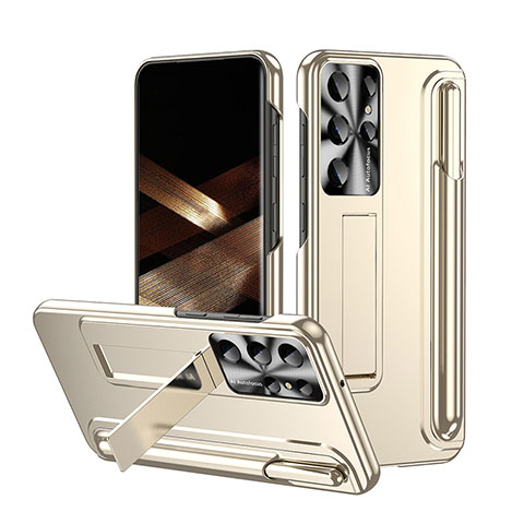 Custodia Plastica Rigida Cover Opaca con Supporto ZL3 per Samsung Galaxy S24 Ultra 5G Oro