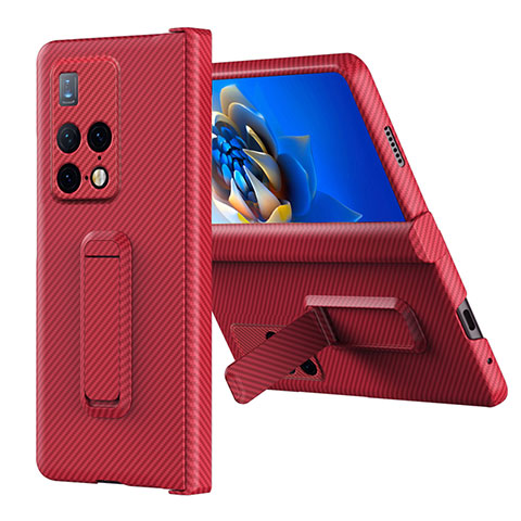 Custodia Plastica Rigida Cover Opaca con Supporto ZL6 per Huawei Mate X2 Rosso