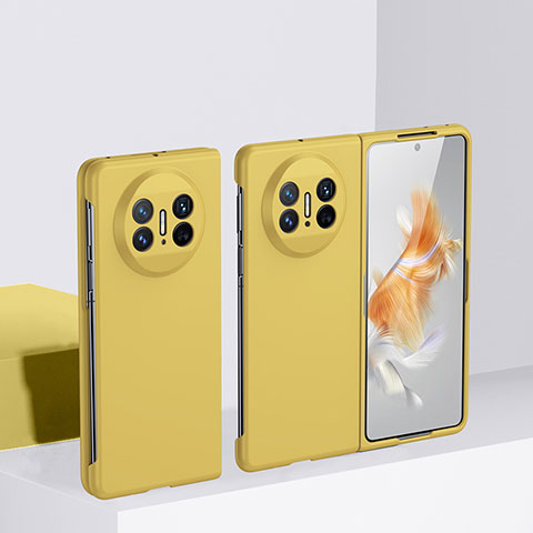 Custodia Plastica Rigida Cover Opaca Fronte e Retro 360 Gradi BH1 per Huawei Mate X3 Giallo