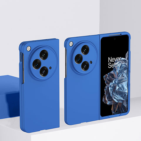 Custodia Plastica Rigida Cover Opaca Fronte e Retro 360 Gradi BH1 per OnePlus Open 5G Blu