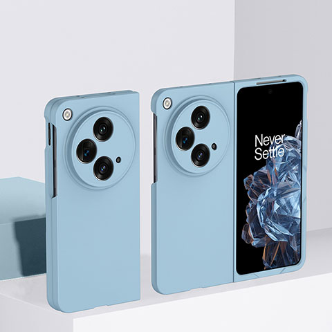 Custodia Plastica Rigida Cover Opaca Fronte e Retro 360 Gradi BH1 per OnePlus Open 5G Cielo Blu