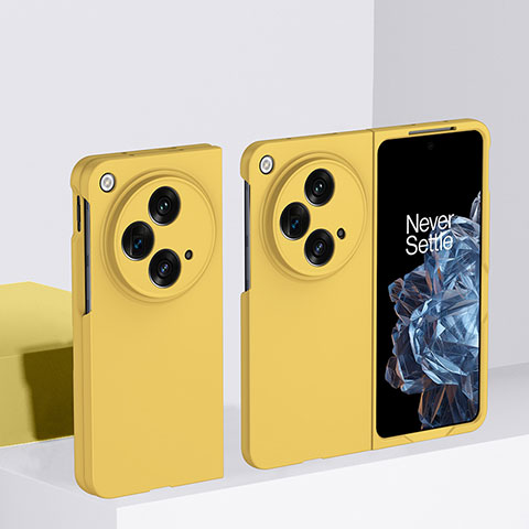 Custodia Plastica Rigida Cover Opaca Fronte e Retro 360 Gradi BH1 per OnePlus Open 5G Giallo