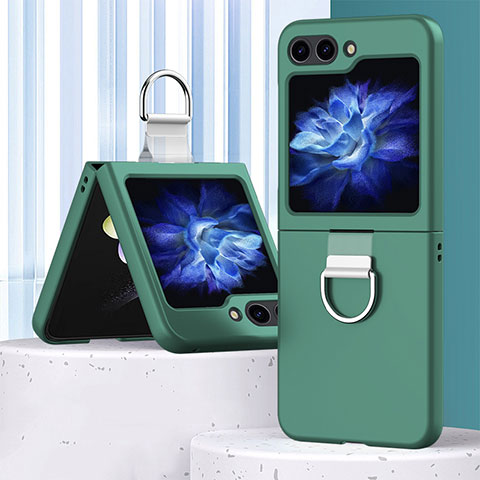 Custodia Plastica Rigida Cover Opaca Fronte e Retro 360 Gradi BH1 per Samsung Galaxy Z Flip5 5G Verde