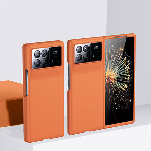 Custodia Plastica Rigida Cover Opaca Fronte e Retro 360 Gradi BH1 per Xiaomi Mix Fold 3 5G Arancione