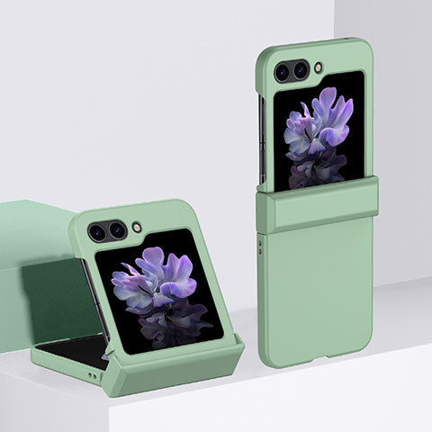 Custodia Plastica Rigida Cover Opaca Fronte e Retro 360 Gradi BH2 per Samsung Galaxy Z Flip5 5G Verde Pastello