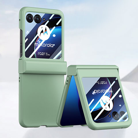 Custodia Plastica Rigida Cover Opaca Fronte e Retro 360 Gradi BH3 per Motorola Moto Razr 40 Ultra 5G Verde Pastello