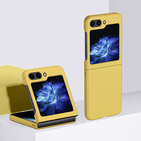 Custodia Plastica Rigida Cover Opaca Fronte e Retro 360 Gradi BH3 per Samsung Galaxy Z Flip5 5G Giallo