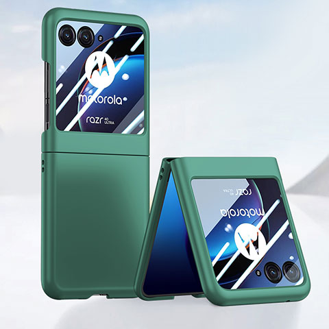 Custodia Plastica Rigida Cover Opaca Fronte e Retro 360 Gradi BH4 per Motorola Moto Razr 40 Ultra 5G Verde