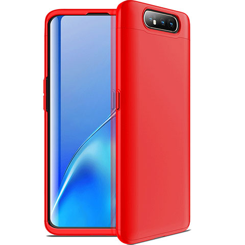 Custodia Plastica Rigida Cover Opaca Fronte e Retro 360 Gradi C01 per Samsung Galaxy A90 4G Rosso