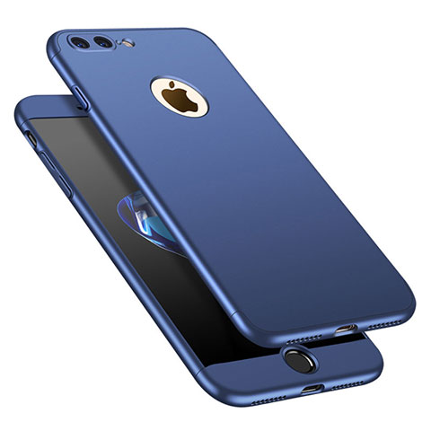 Custodia Plastica Rigida Cover Opaca Fronte e Retro 360 Gradi M01 per Apple iPhone 7 Plus Blu